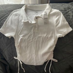 Cute cropped polo top for girls